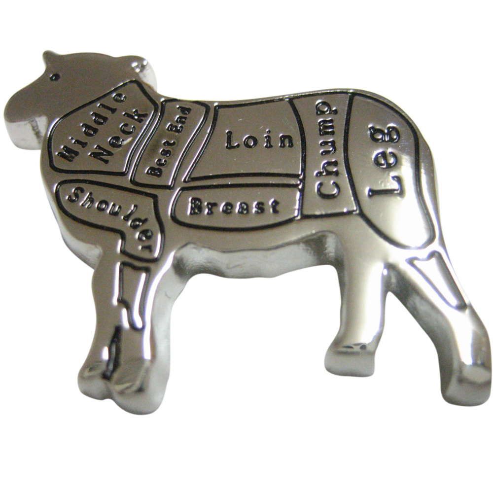 Lamb Butchers Cut Pendant Magnet